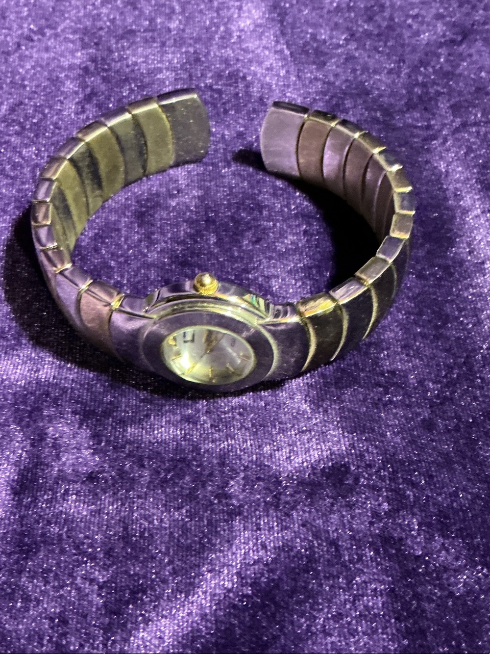 Silver-Tone Cuff Bracelet Watch